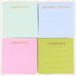 C.R. Gibson Mini Notepads, Squared Colorblock - 4 Pack Set, 50 Sheets per Pad - Stylish and Functional Stationery (CM34-25500)...