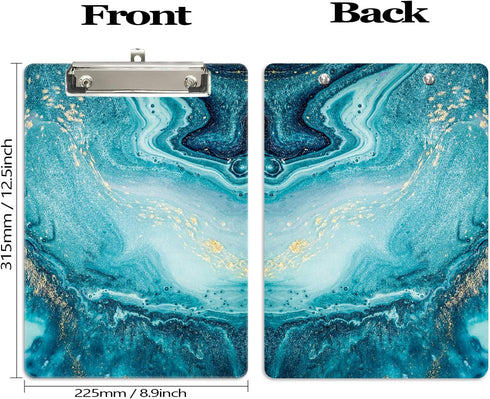 Hongri Plastic Clipboard, Standard A4 Letter Size Clip board for Students, Teacher, Kids, Low Profile Clip, Decorative Clipboards, Cute Clip board...