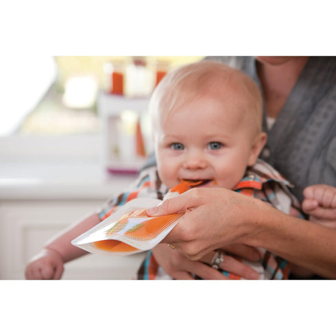Infantino Couple a Spoons, Baby Food Pouch Toppers with Travel Case, No-Leak Spoons for Baby Puree Food, 2-Pack...