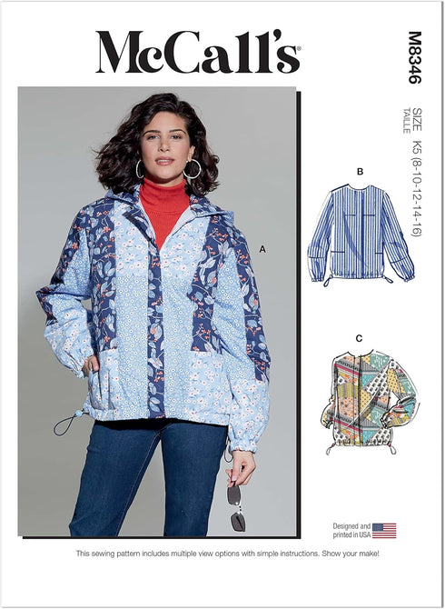 McCall's Misses' Jacket Sewing Pattern Kit, Design Code M8346, Sizes 8-10-12-14-16...