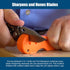 AccuSharp 4-in-1 Knife & Tool Sharpener, Coarse Tungsten Carbide Sharpening Blade & Ceramic Rod with Retractable Diamond-Tapered Rod for Knives, F...