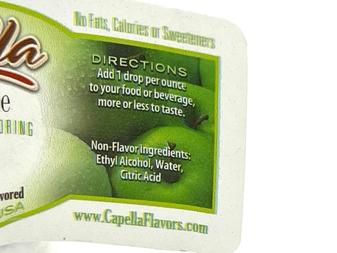 Capella Flavor Drops Green Apple Concentrate 13 Milliliter Bottle...