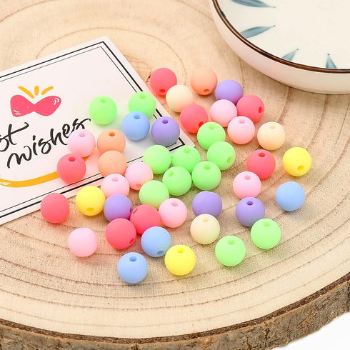 ToBeIT Color Beads Acrylic Round Beads Pastel Round Bead for DIY Necklace, Bracelet, Earring Jewelry Making (10mm-400pcs)...