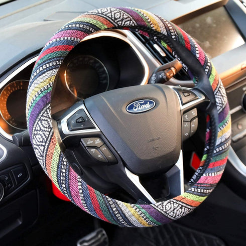 OceeK Car Steering Wheel Cover 15 inch Steering Wheel Cover for Car Cloth Steering Wheel Covers for Women Steering Wheel Cover 15 inch Universal B...
