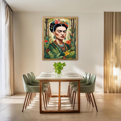 Posterizer 1 pcs- Frida Kahlo inspied art in the nature-Famous Figures Art Collection-Floral Botanical Art- Living Room Bedroom Decor- unframed wa...