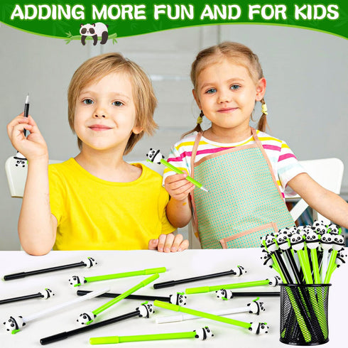 Panda Pen for Kids, 30Pcs Animal Cartoon Panda Gel Ink Pens, 0.5 mm Black Ink Pen for School Office Home Student Teacher Girls Boys Gift...