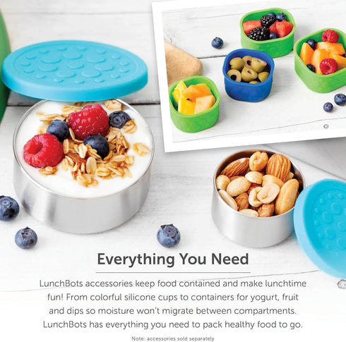 LunchBots Medium Uno Stainless Steel Sandwich Container - Open Design for Wraps - Salads or a Small Meal - Eco-Friendly - Dishwasher Safe and BPA-...