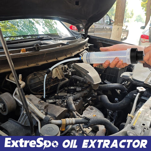 500CC Fluid Extractor, Fluid Syringe Pump, Oil Extractor for Cars/Ships/Engines/Lawn Mowers Fluid Extraction and Filling, with 2 Transparent Hose...