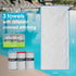 4Monster Microfiber Gym Towel & Wet Towel Bag Travel Set,Quick Dry Camping Towel Lightwight Travel Towel,Ultra Soft Absorbent Workout Towel Gear f...
