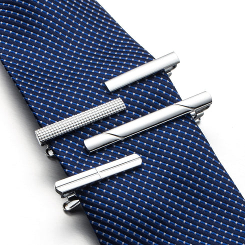 Tie Bars for Men Skinny Regular Necktie, Length 1.5 Inch-2.3 Inch, Tie Clips Set in Gift Box...