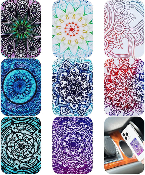 Weewooday 8 Pcs Phone Magnet Car Metal Plate Mount Metal Plate for Cell Holder Magnetic Car Mount Compatible with Magnetic Car Mounts Replacement ...