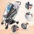 Stroller Rain Cover-Nylon Webbing Stroller Rain Cover Universal, with Mesh Ventilation Holes Lightweight Stroller Cover, Waterproof Windproof Baby...