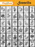 CrafTreat 36 Pieces Flower Stencils for Painting (3x4), DIY Stencils for Painting on Wood, reusable Floral Stencil, Elegant Flower Drawing Stencil...