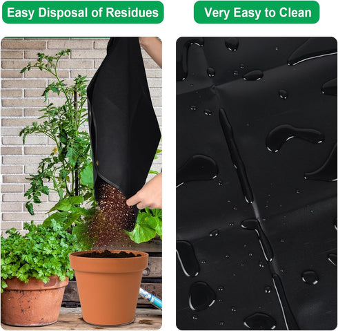 Repotting Mat for Plant Transplanting Indoor Thickened Waterproof Portable Foldable Gardening PottingTray Mat Plant Tool Accessories for Plants Su...