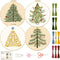 BEUNITONE 4PCS Christmas Tree Embroidery Kit Merry Christmas Stamped Cross Stitch Kit Snowflake Pine Tree Needlepoint Kit DIY Adult Beginner Stamp...