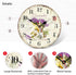 TAHEAT Romantic Lavander Wall Clock, French Purple Love Floral Clocks, Accurate Decorative Easy to Read Wall Clock for Living Room/Bedroom/Bathroo...