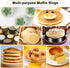 6Pack Crumpet Rings NONSTICK English Muffin Rings 4"-Round Crumpet Molds -Stainless Steel Tart Rings-Ring molds for Cooking Baking-Round Metal Coo...