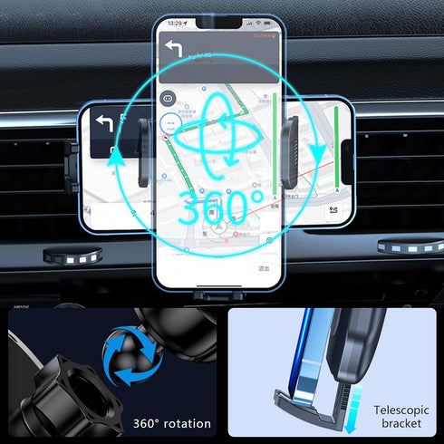 Car Phone Holder Mount,Cell Phone Holder for Car Air Vent,Compatible with iPhone 13 12 11 Pro Max XS X XR,Samsung Galaxy All Smartphones & Cars,Ai...