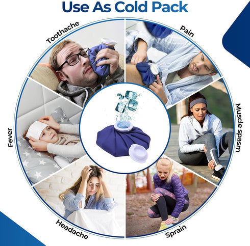 Ice Pack for Injuries Reusable: Ohuhu Ice Cold Packs Ice Bag Hot Water Hot & Cold Therapy Pain Relief for Knee Leg Injury No-Leak Breathable Water...