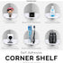 BRAINWAVZ Mini Circular Corner Shelf Mount for Security Cameras, Baby Monitors, Speakers, Plants & More, Universal Holder, Strong Adheasive, No Me...