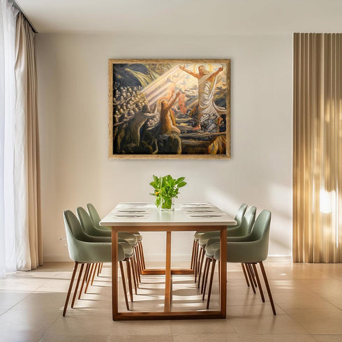 Posterizer 1 pcs-Christ in the realm of the dead by Joakim Skovgaard poster-Religious Posters-Gifts for Christians -Decor for Church, Sunday Schoo...