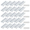 20 Piece Aluminum DIN Rails, 4 Inches Long, 35mm Wide, 7.5mm High, Top Hat Slotted DIN Rail with RoHS, Extra Premium Screws Included for Hardware ...