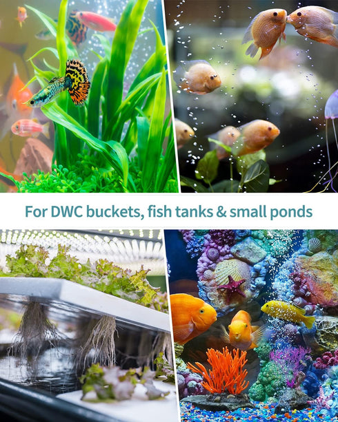 Pawfly Aquarium Air Stone Disc Bubbler 1.5 inch, Oxygen Diffuser Airstone for Nano Air Pumps Fish Tanks Buckets Small Ponds and DWC Reservoirs, 4 ...