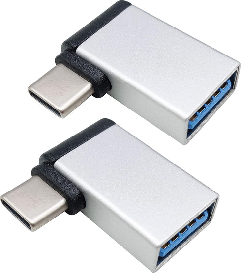 Right Angle USB C to USB 3.0 Adapter 90 Degree Type C Male to USB A 3.0 Female Converter,On The Go(OTG) for Smartphone,Laptops,Mouse Keyboards,Mor...