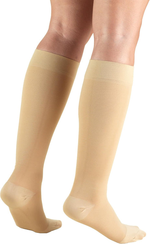 Truform 30-40 mmHg Compression Stockings for Men and Women, Knee High Length, Closed Toe, Beige, 3X-Large...