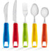 Special Supplies Adaptive Utensils (5-Piece Kitchen Set) Wide, Non-Weighted, Non-Slip Handles for Hand Tremors, Arthritis, Parkinson’s or Elderly ...