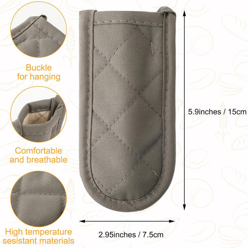 4 Pieces Pan Handle Sleeve, Pot Handle Covers Heat Resistant Iron Skillet Handle Covers Machine Washable Pot Pan Skillet Handle Holder Sleeves for...