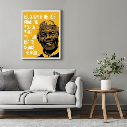 Posterizer 1 pcs-education is the most powerful weapon-Nelson Mandela quote-Teachers & Classrooms-Motivational & Inspirational Art- UNFRAMED Wall ...