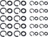 Contains 20 1/2" 3/8' Set Impact Wrench Retainer Rings Wrench Socket Clip with O-Rings Replacement for Electric Wrench/Pneumatic Wrench Square Dri...