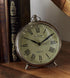 Deco 79 Stainless Steel Metal Decorative Clock Mantel Clock with Ring Top, Tabletop Clock 6" x 3" x 7", Silver...