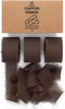 Vitalizart Brown Chiffon Silk Ribbon 1" x 21Yd Fringe Fabric Eco-Friendly Package (3 Rolls *7Yd) for Wedding Invitations Bridal Bouquets Decoratio...