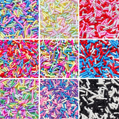 120g Fake Sprinkles Resin Sprinkles Fake Candy Sprinkles Clay Sprinkles Polymer Sprinkles Polymer Clay Slices for Nail Art DIY Crafts Cake Phone C...