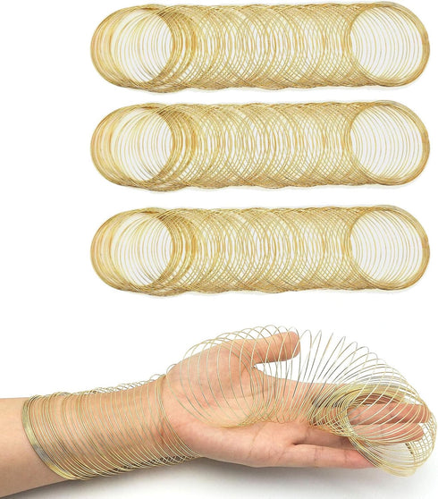 300Pcs Jewelry Beading Wire for Jewelry Making,KC Gold Jewelry Craft Wire Memory Wire Cuff for Jewelry Making DIY Bracelet Necklace Craft Supplies...