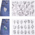 46PCS Water Soluble Stabilizer for Embroidery,Stick and Stitch Embroidery Paper with Pre-Printed Flowers and Leaves Pattern,Embroidery Sewing Stab...