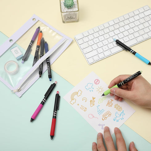 Mr. Pen- Retractable Gel Pens, 8 Pack, Vibrant Barrels, Fast Dry, Colorful Ink Gel Pens Fine Point 0.7mm, Retractable Pens, Cute Pens, Gel Ink Pen...