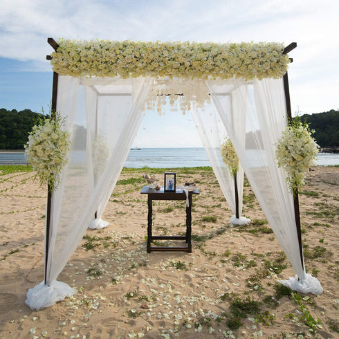 16 Feet by 54 Inch Organza Voile Dress Fabric Fancy Costumes Decorations (Pure White)...