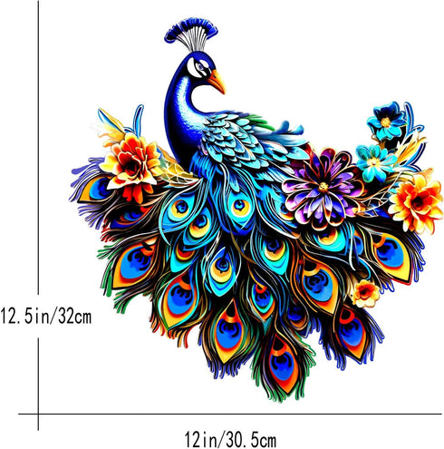 ikasus Metal Peacock Bird Wall Art Bird Wall Decor Outdoor Wall art Suitable for Outdoor Garden Fence Outdoor Crafts Iron Wall Decorations, Blue...