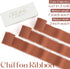 MEEDEE Rust Chiffon Ribbon 2 Inch Frayed Ribbon Fringe Chiffon Ribbon Rust Ribbon for Crafts Silk Chiffon Ribbon for Gift Wrapping Wedding Invitat...