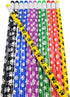 Paw Print on Colorful #2 LEAD Pencils (48 Pack) Wooden with Colorful Eraser on Top (48 Pack) Bulk...