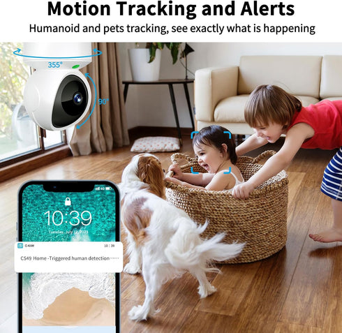 OJR 2K HD Video Baby Monitor with Camera and Audio, 2.4G & 5G WiFi Baby Monitor for Smartphone, One-Touch Calls, Night Vision, Motion Detection/Tr...