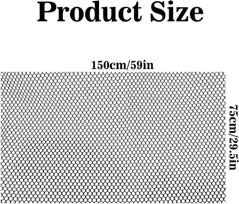 29.5 x 59 Inch Black Mesh Fabric Slightly Stretchy for Sewing Projects, Shopping Bag, Backpack Pocket and Straps and Netting Clothes...