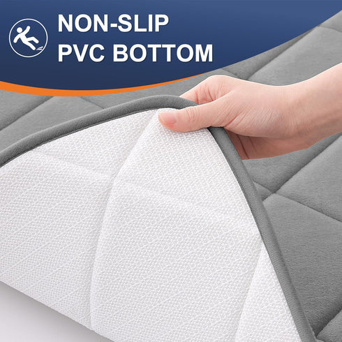 OLANLY Memory Foam Bath Mat 30x20, Ultra Soft and Absorbent Bathroom Mat, Machine Washable Bathroom Rugs, Comfortable, Thick Bath Rugs Carpet for ...
