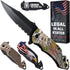 2.95” Legal Pocket Knife - Camo Folding Knife - Military Style - Small Sharp Tactical Knives - Best for Hunting Work Outdoor Activities - Mens Gif...