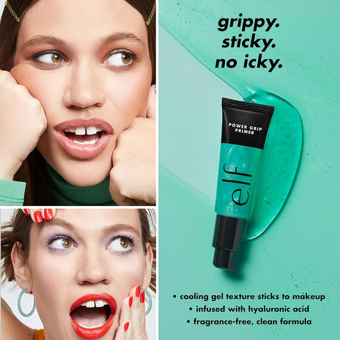 e.l.f. Power Grip Primer, Gel-Based & Hydrating Face Primer For Smoothing Skin & Gripping Makeup, Moisturizes & Primes, 0.811 Fl Oz (24 ml)...