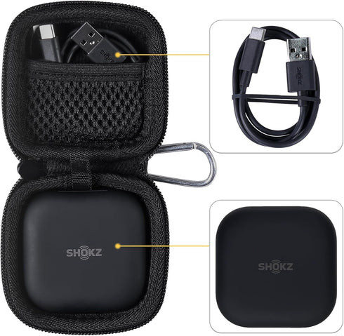 co2CREA Hard Case Replacement for SHOKZ OpenFit Open-Ear True Wireless Bluetooth Headphones, Black...