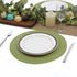 SHACOS Round Placemats Set of 4 Round Table Placemats Braided Cotton Place Mats 15 inch for Kitchen Dining Table Holiday Party (Pea Green, 4)...